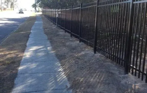 Security Picket Fence — Brisbane, QLD — Hills Fencing High Security Spiked Palisade Fence Installed in Brisbane's North