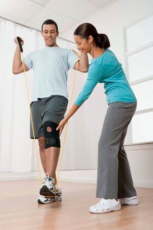 Man doing Physical Therapy — Physical Therapy in Cherry Hill, NJ