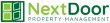 Logo with green doors, "NextDoor Property Management".