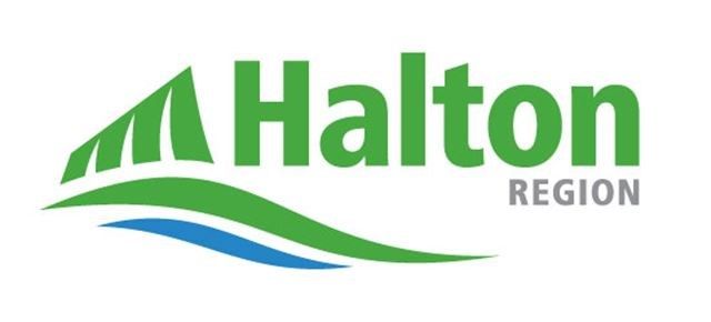 A green and blue logo for the halton region