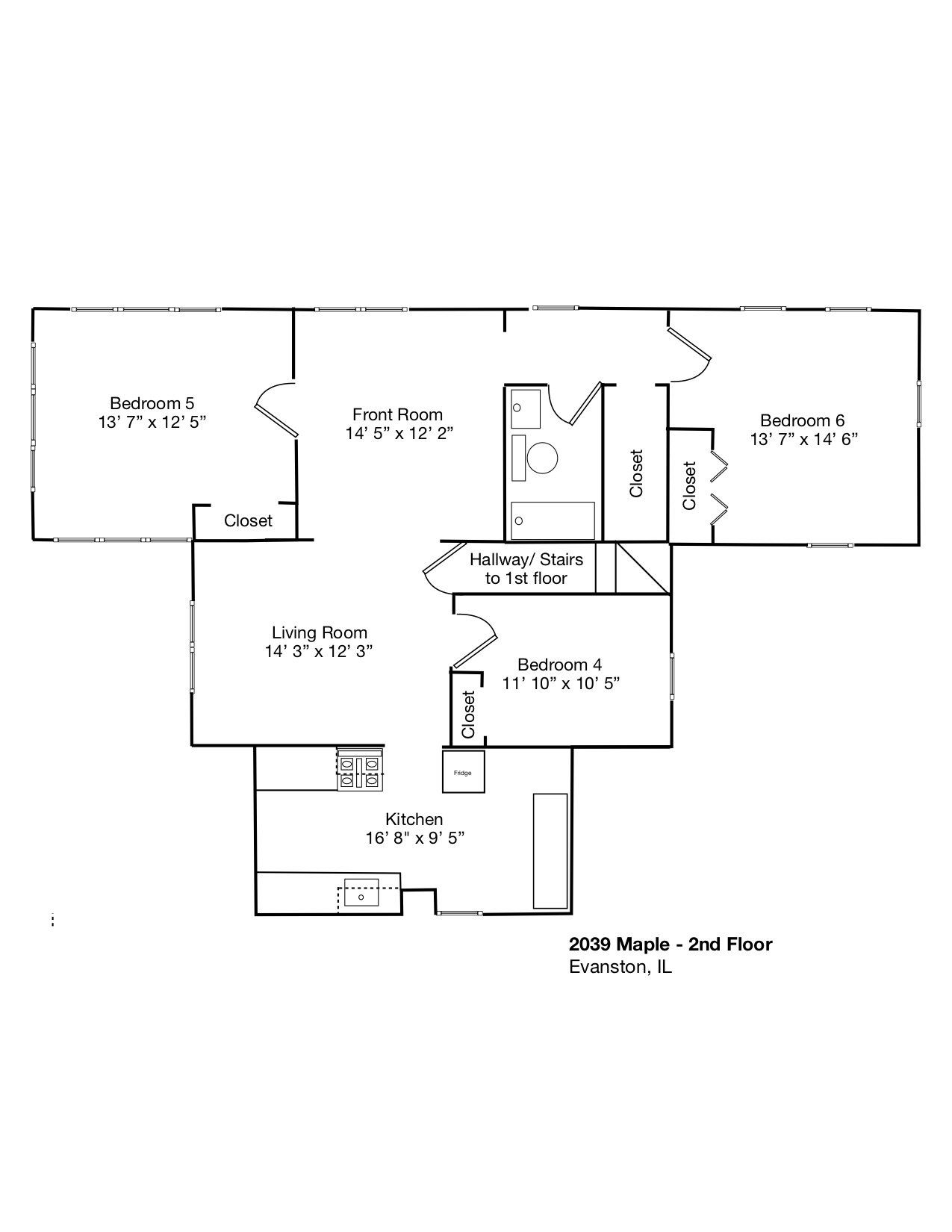 2039 Maple 2nd Floor Layout