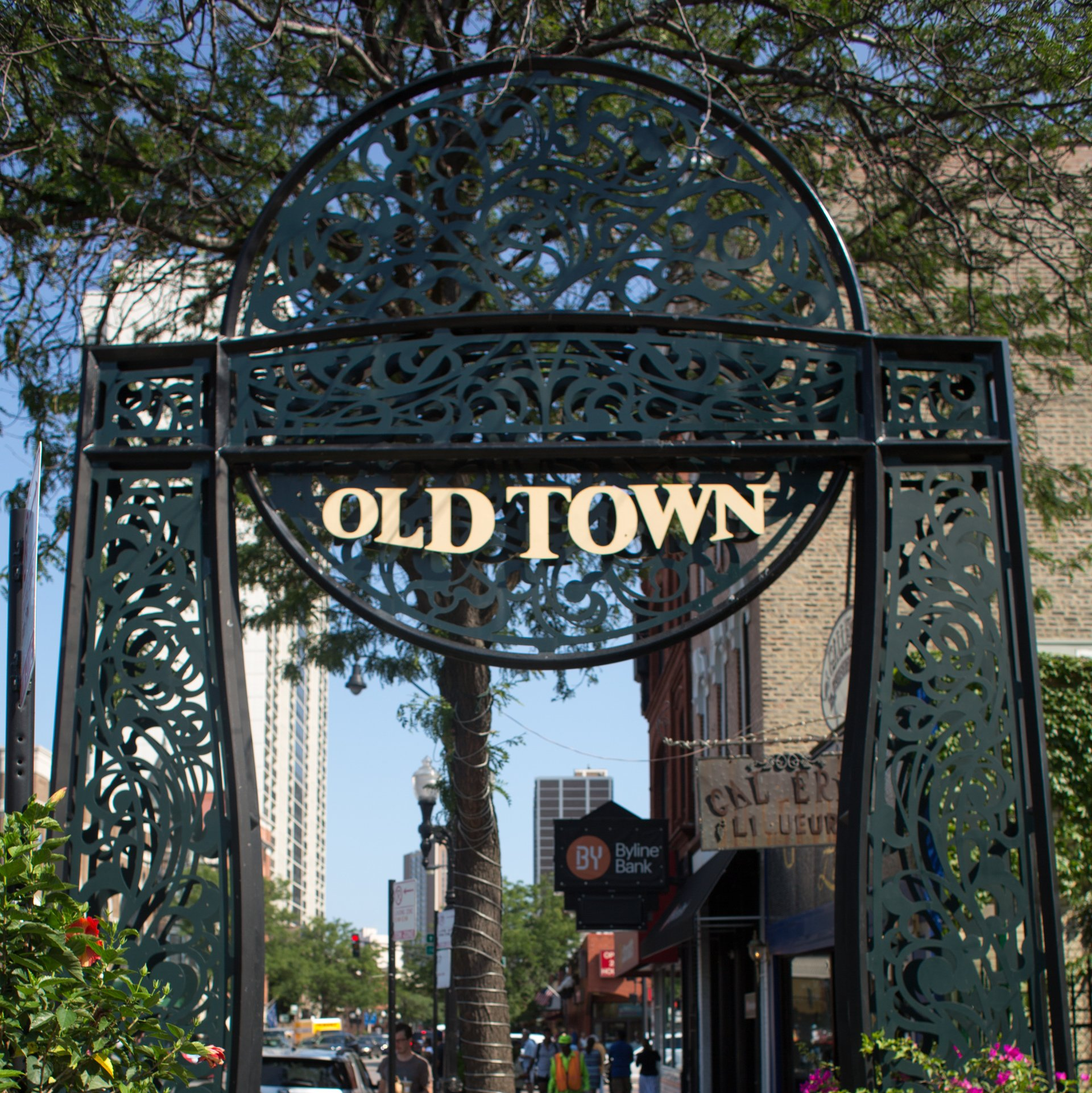 Photograph of the Old Town neighborhood sign