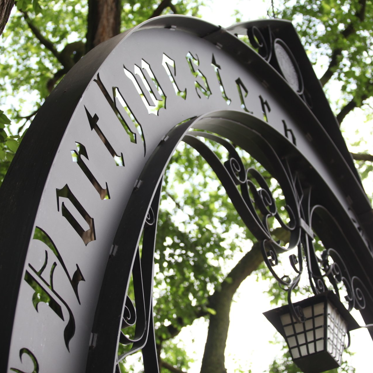 Photograph of the Weber Arch at Northwestern University