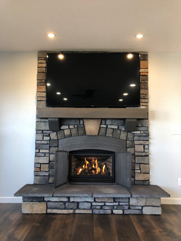 Restored and finished fireplace