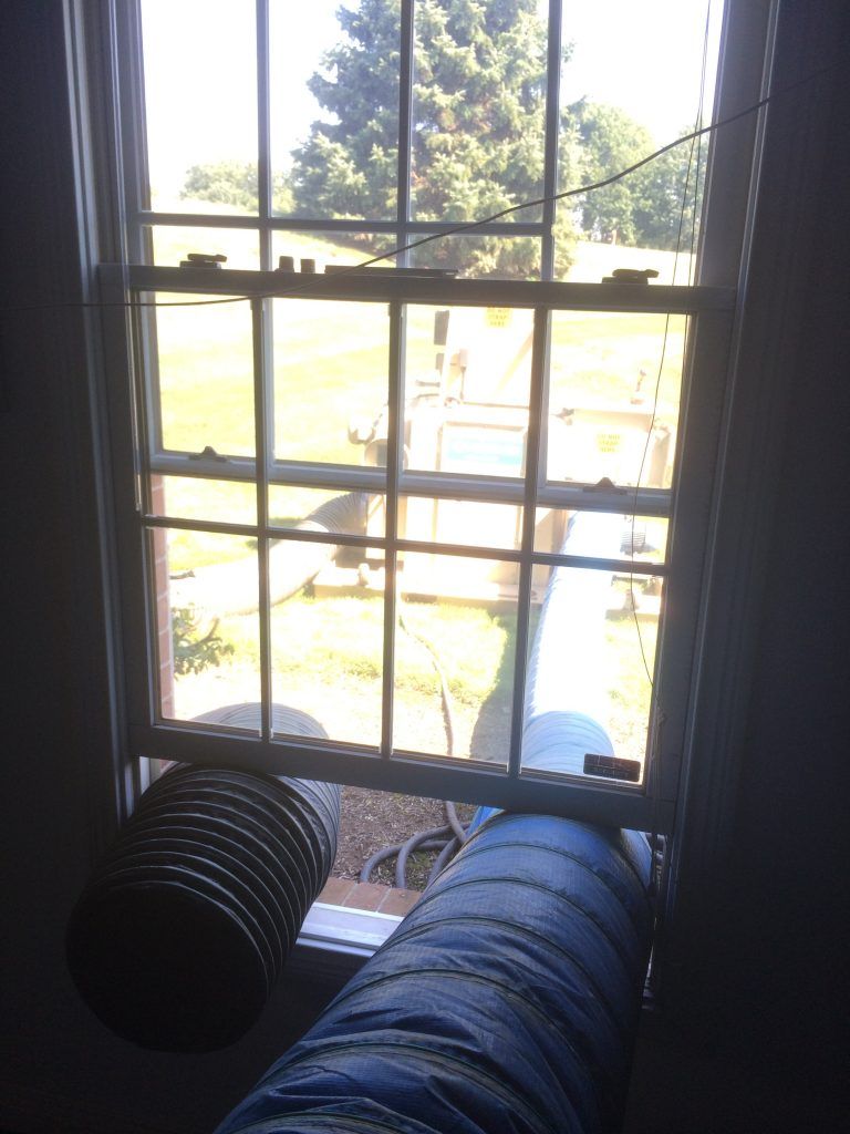 A view inside a house looking out the window.