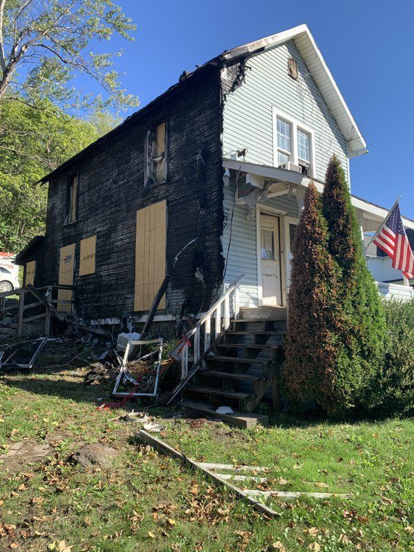 House damaged by fire