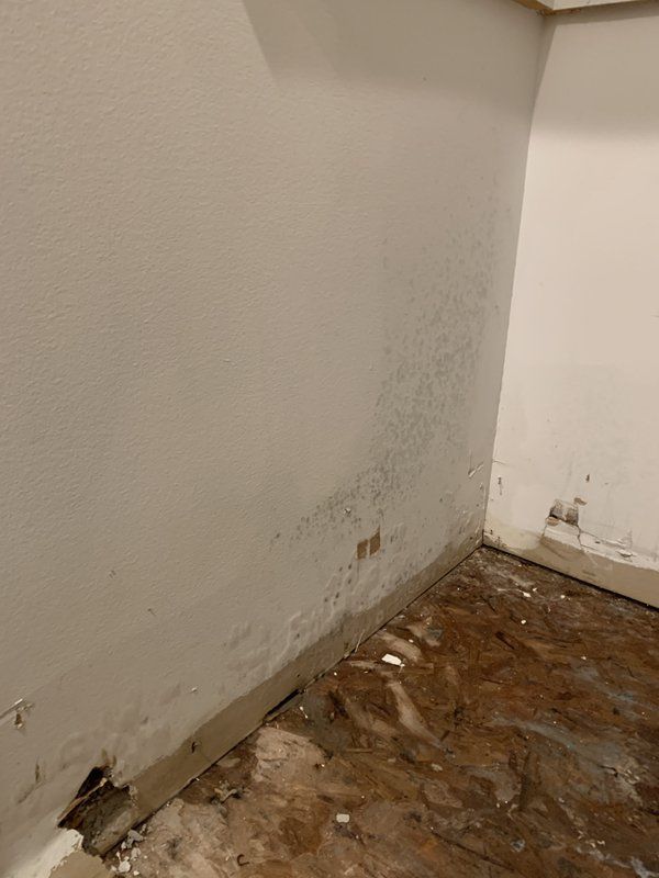 A room with a white wall and a wooden floor.