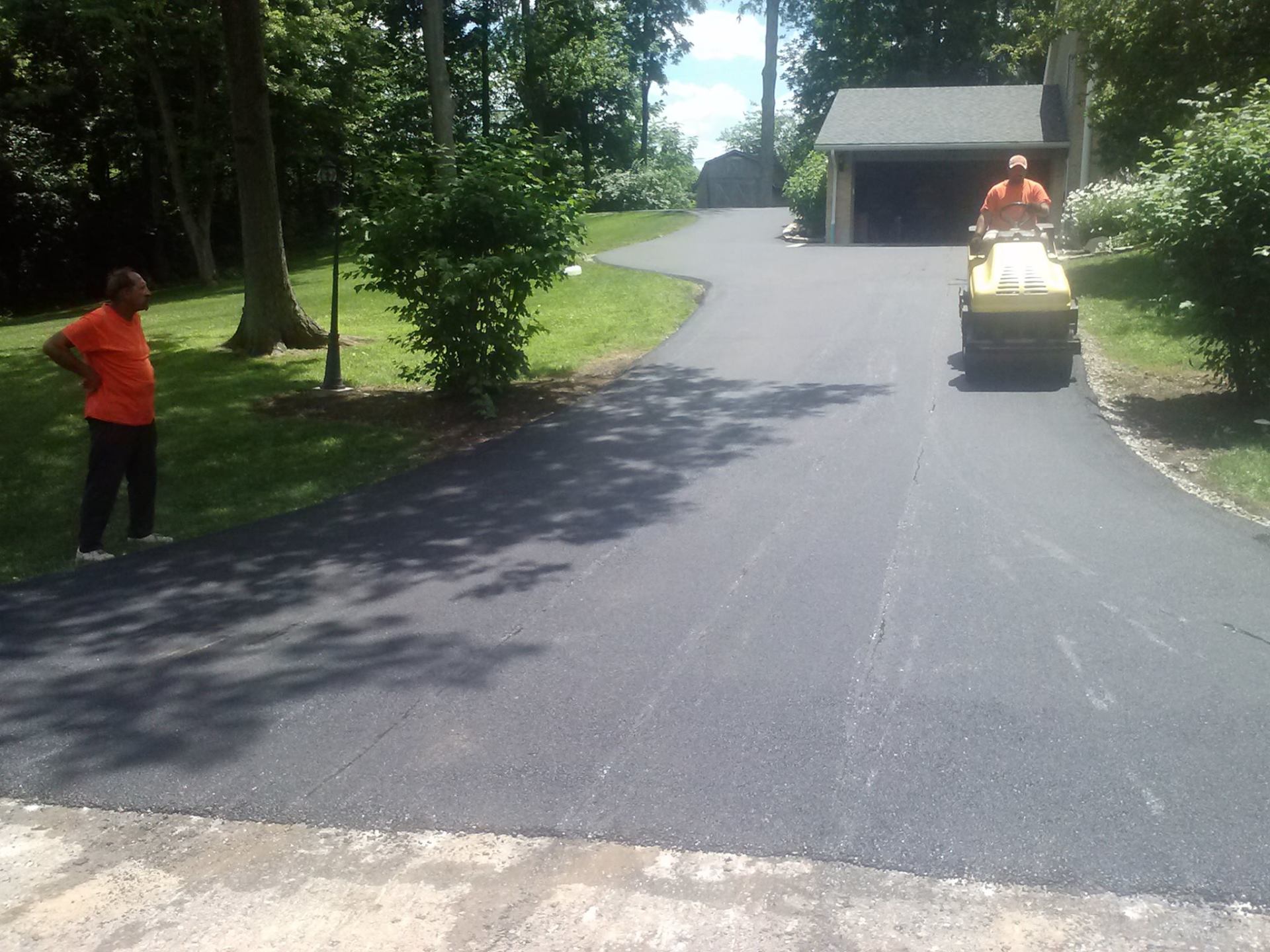 The Workers and The Asphalting Machines — West Manchester, OH — Back 2 Black Asphalt