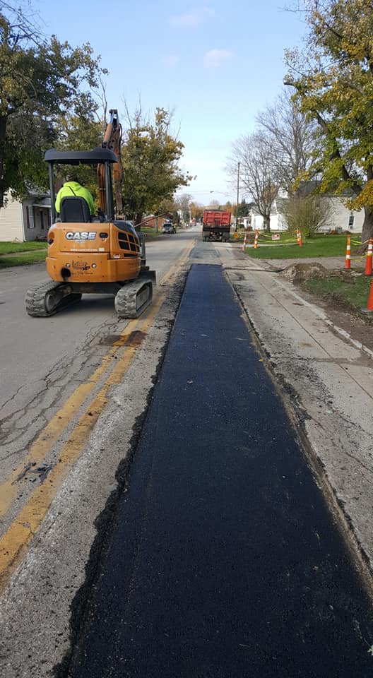 New Asphalt in the Roadway — West Manchester, OH — Back 2 Black Asphalt