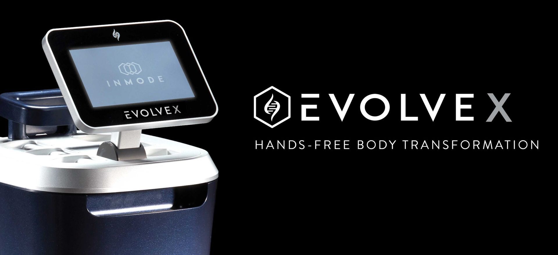 A picture of a evolvex machine on a black background