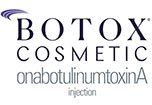 A logo for botox cosmetic onabotulinumtoxin a injection.