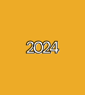 2024 text with a white outline on a yellow background.