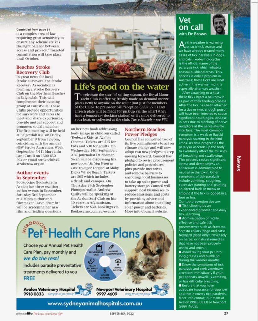 Tick Paralysis Alert