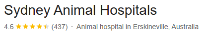 Sydney Animal Hospitals, rated 4.6 stars. Animal hospital in Erskinville, Australia.