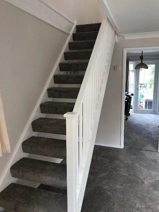 Domestic open plan stairs