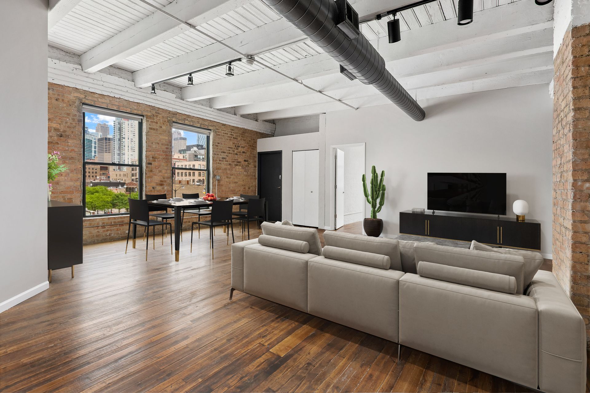 Living room at 1012 W Randolph in Chicago, IL