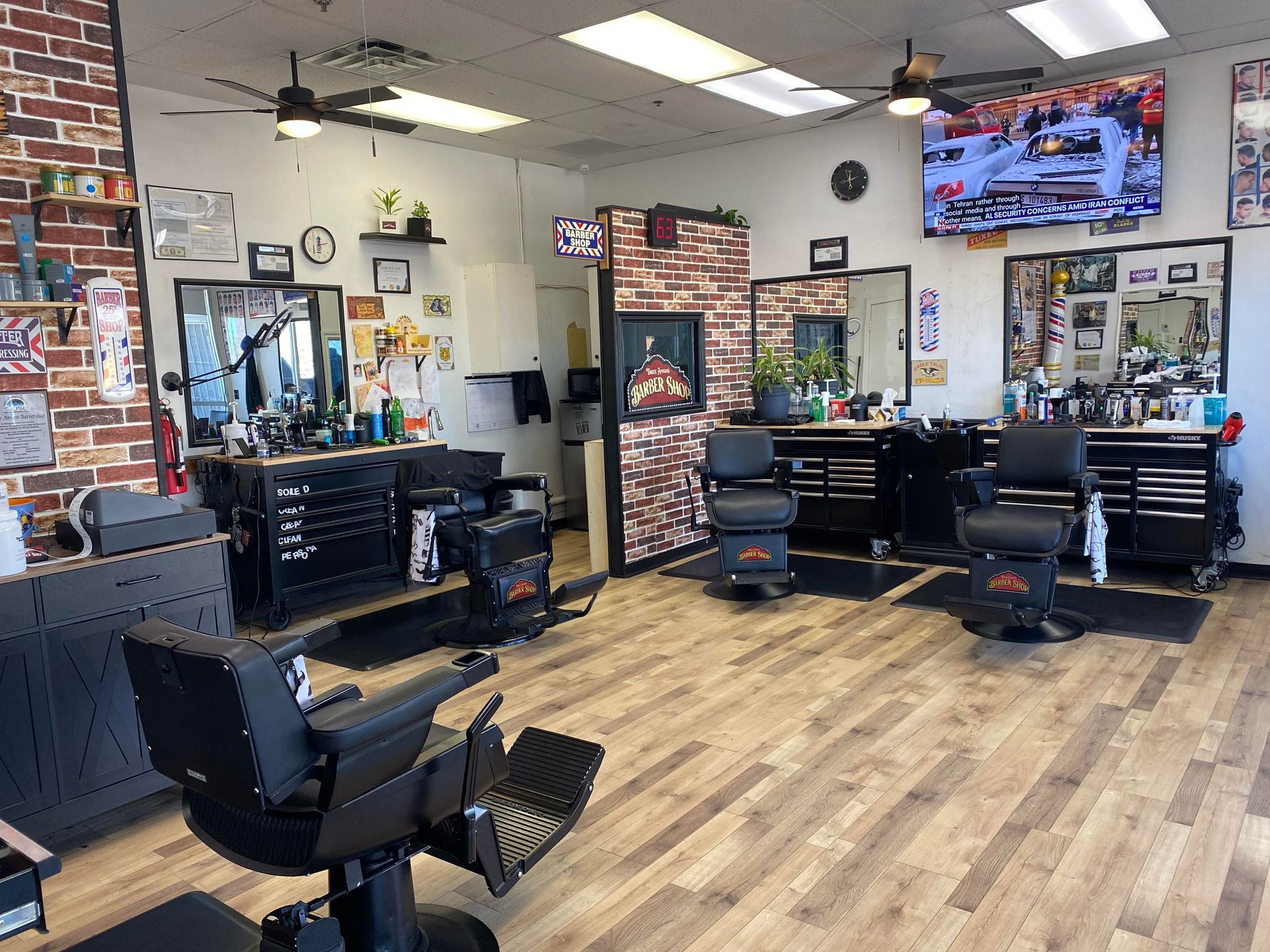 Barber Holding Scissors