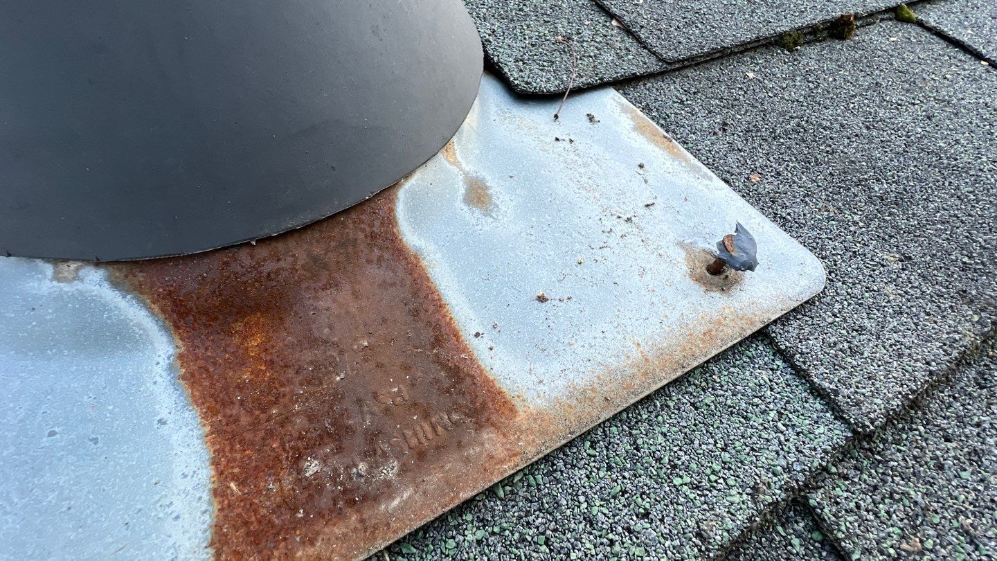 rusted plumbing boot