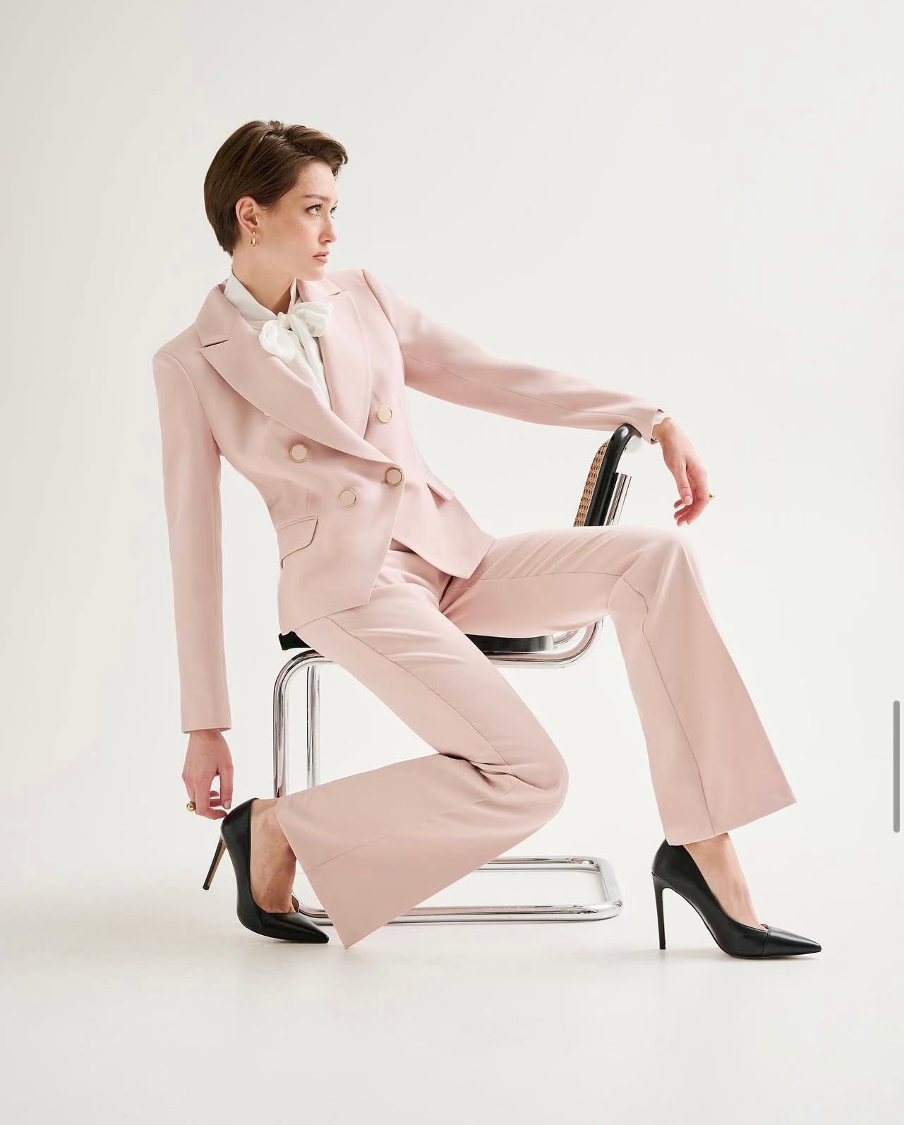 Tailleur giacca pantalone rosa