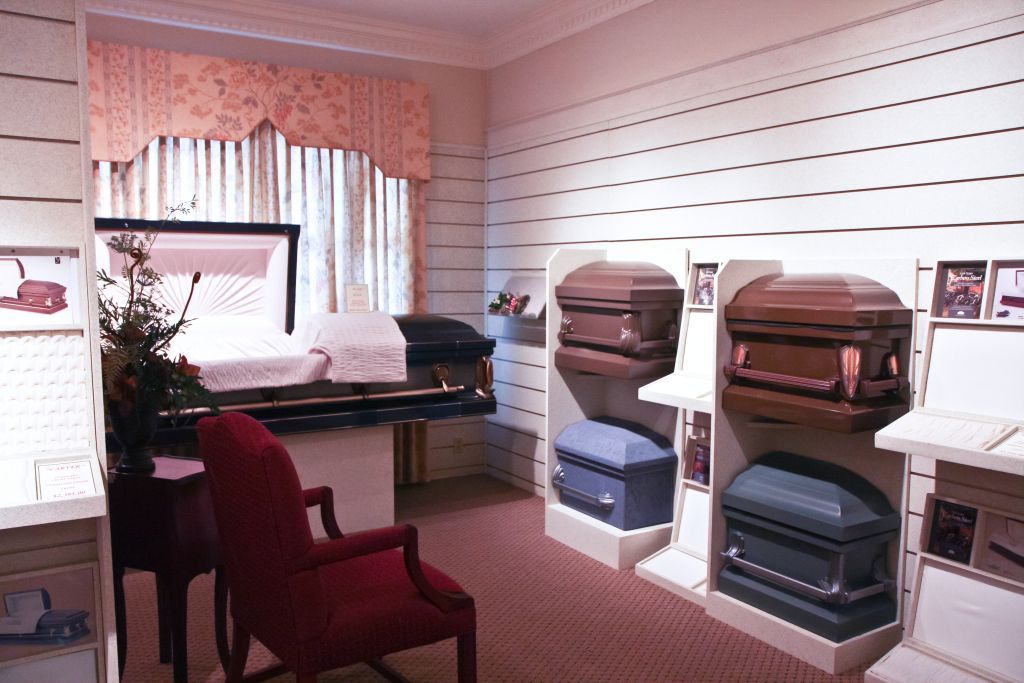 More casket options in showroom