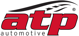The atp automotive logo is red and black on a white background.