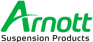 A green and white logo for arnott suspension products