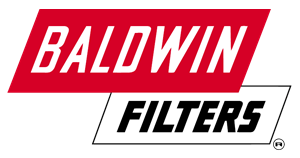 A baldwin filters logo on a white background