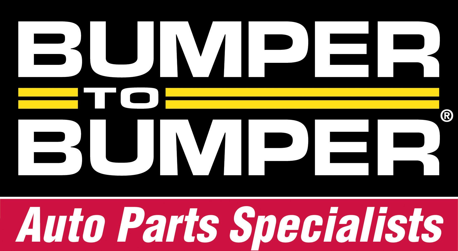 The logo for bumper to bumper auto parts specialists