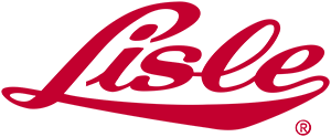 A red lisle logo on a white background