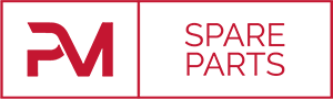 The logo for fm spare parts is red and white.