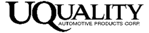 A black and white logo for uquality automotive products corp