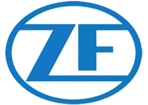 A blue circle with the letter zf inside of it