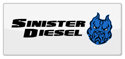 A logo for a company called sinister diesel