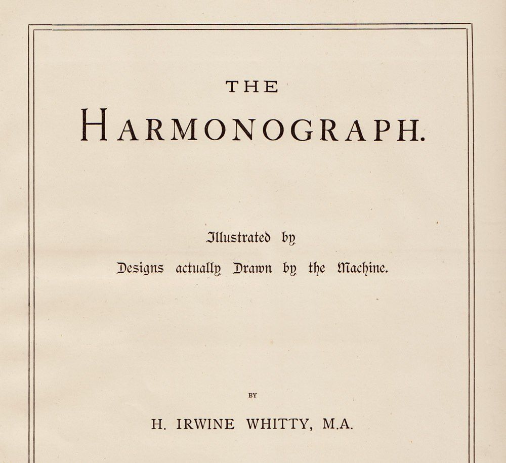 Antiquarian Harmonograph Book
