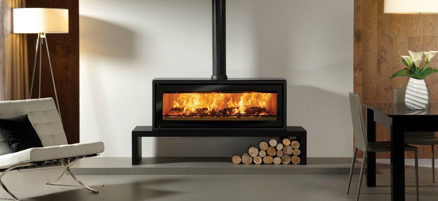 Contemporary multi-fuel and wood burning stove