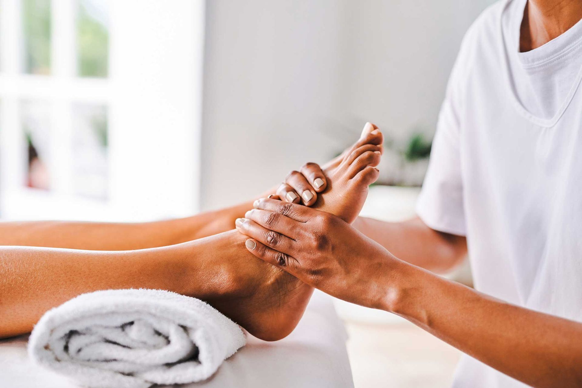 Woman Getting a Foot Massage — Pompano Beach, FL — Pompano Beach Spa