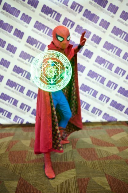 Spider Man attendee of the 2022 Capital City Comic Con event