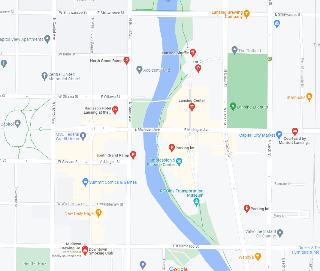 Interactive Google Map for Capital City Comic Con