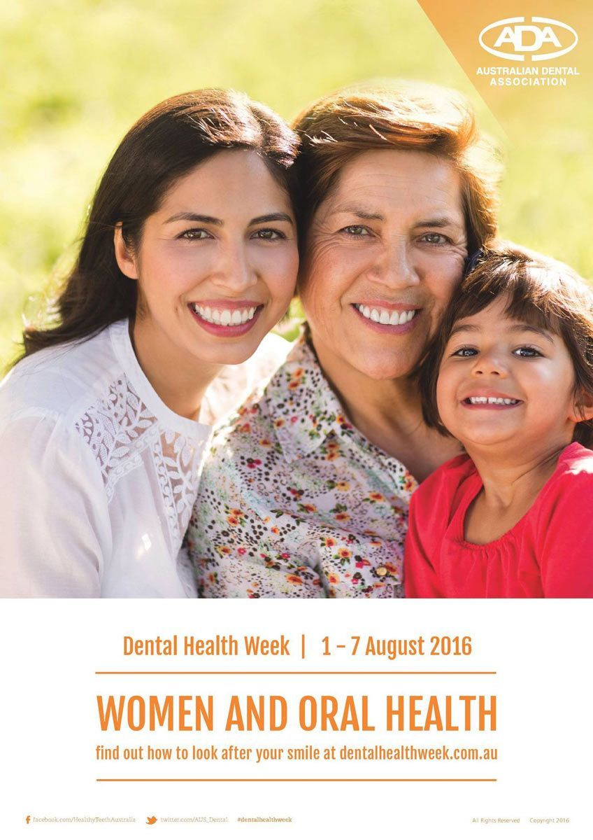 A Poster for Women and Oral Health Dental Health Week — New Leaf Dentists in Erina, NSW
