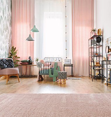 Pink Drapes and Soft Carpet on The Floor — Port Angeles, WA — Design Craft Upholstery & Interiors