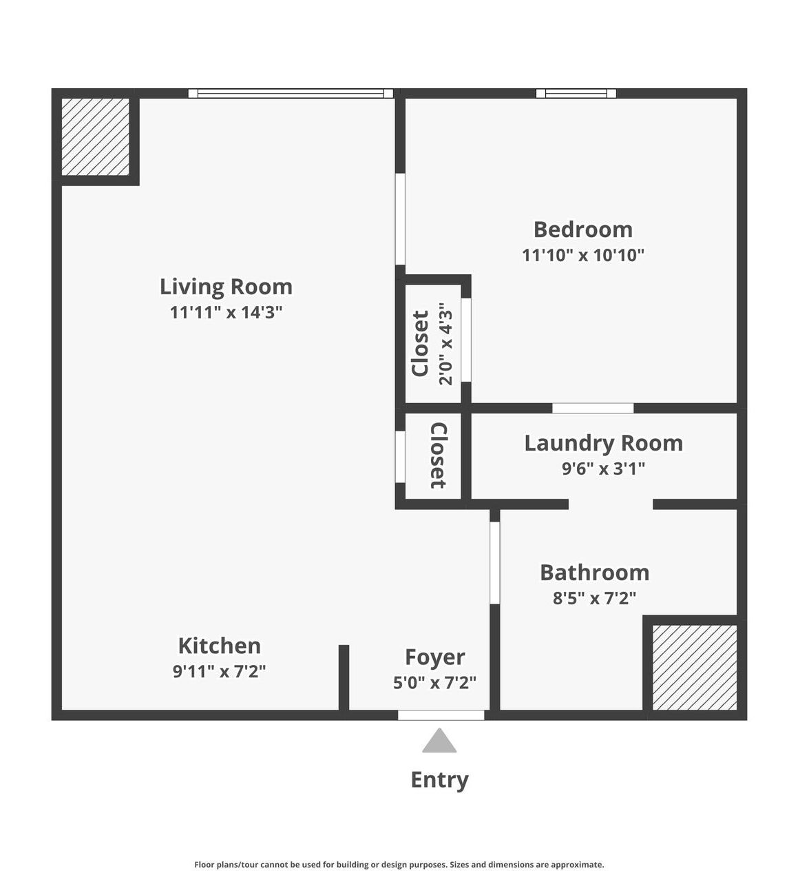 1 bedroom floor plan -architectural drawing style