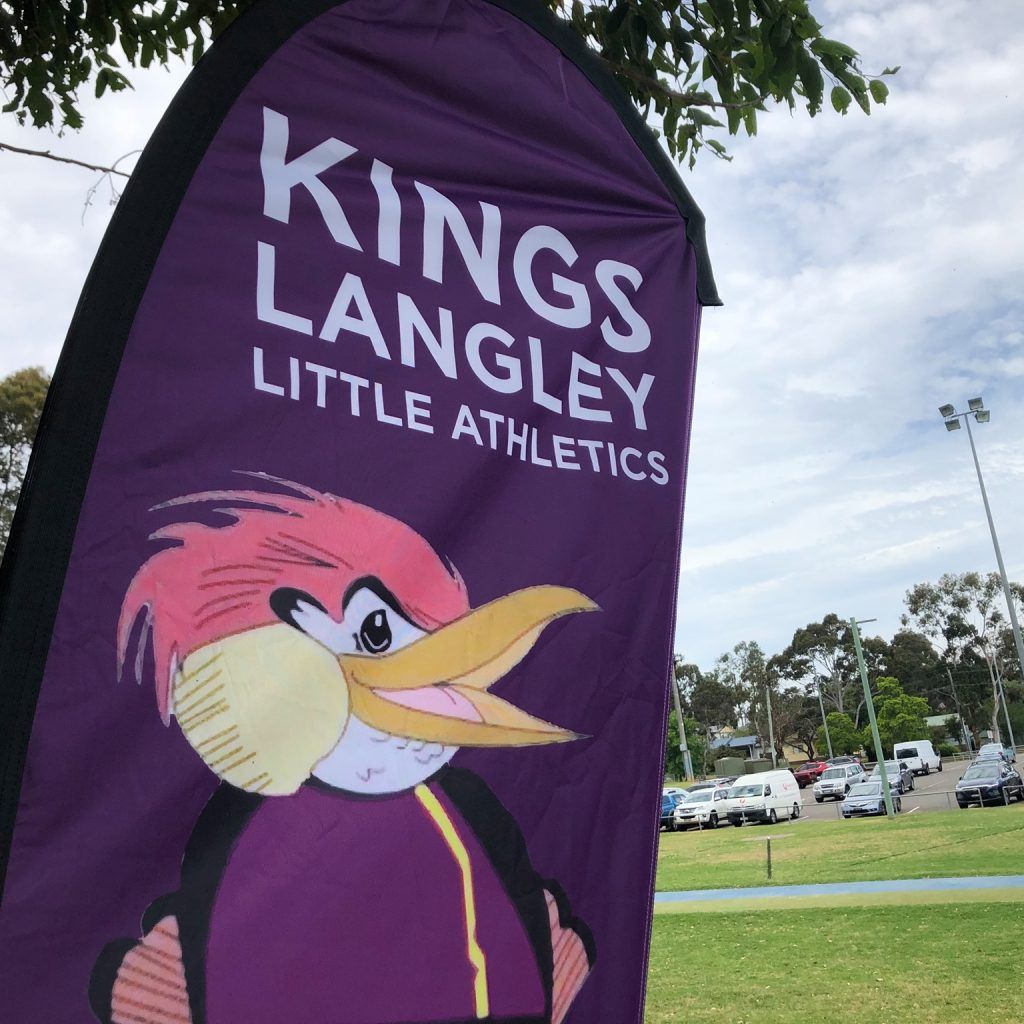 Purple flag with 