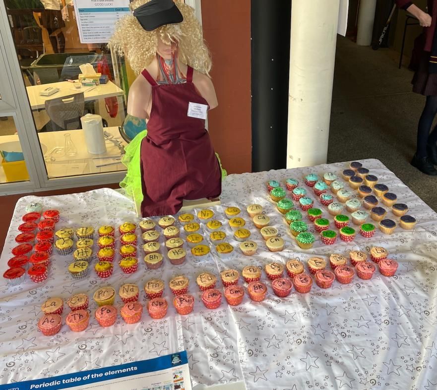 The periodic table in cup cakes