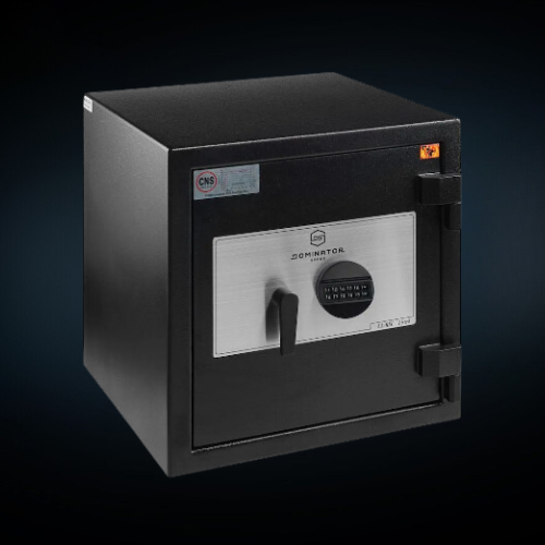 A Black Safe With A Stainless Steel Door — Troy Cummings Locksmith In Bungalow, QLD