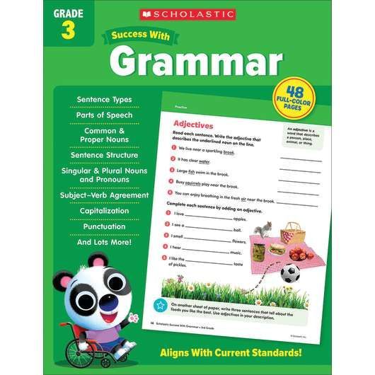 Scholastic grade 3 success with grammar aligns with current standards