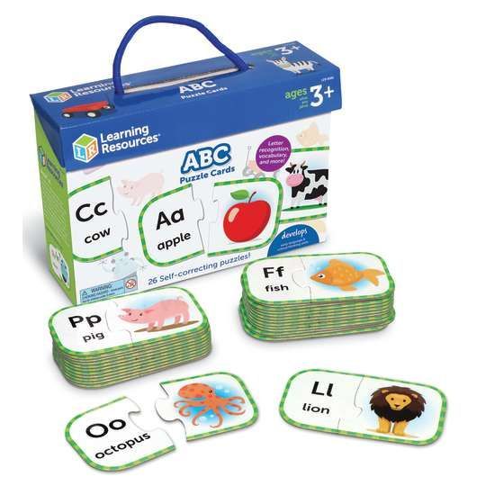 A box of learning resources abc puzzle cards