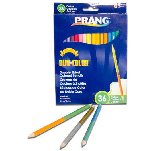 A box of prang double sided colored pencils