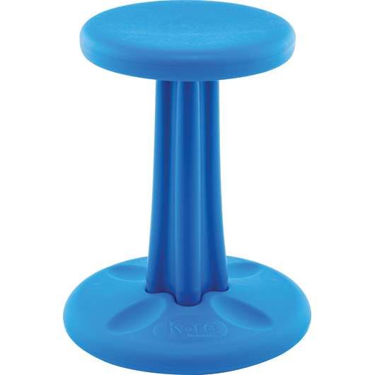 A blue stool with the letter i on it