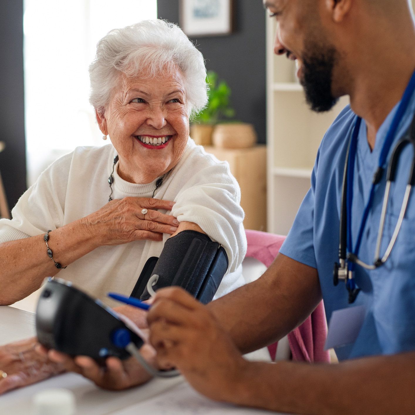 Senior Checking the Blood Pressure — Hollywood, FL — Tradition Homecare
