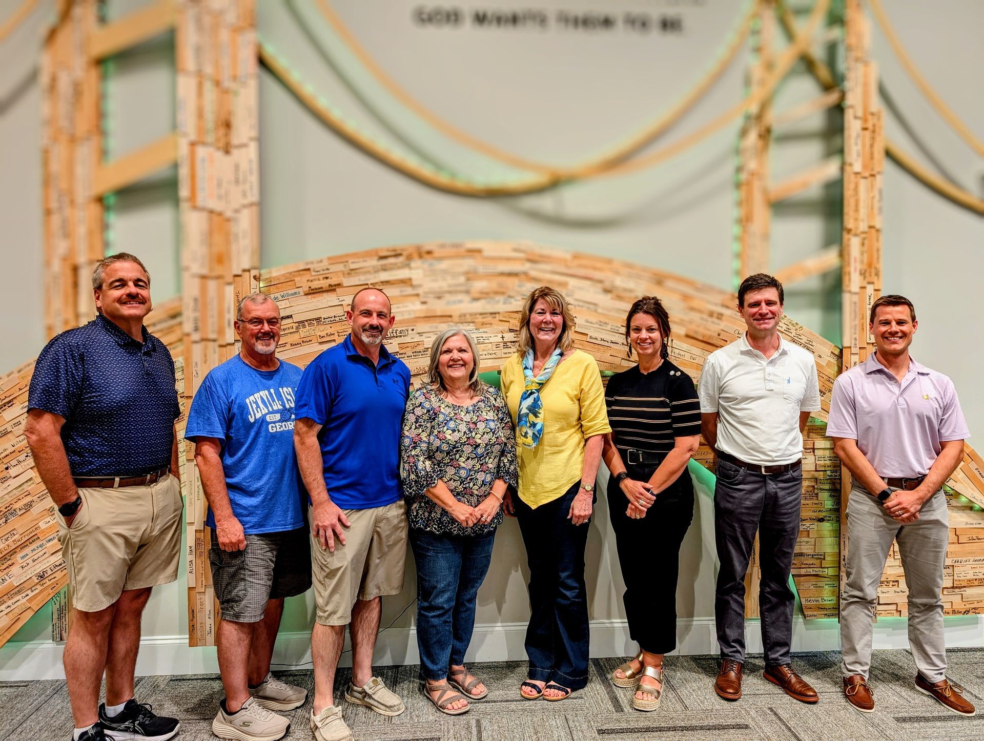 2025 Leadership Team L to R: Chad Payne, Brittany Ware, Wes Lewis, Joyce Wells, Toni Triplett, David Dail, Steve Kilgore